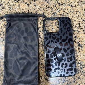 Loopy Case Black Leopard Print IPhone 15 Pro Max Case